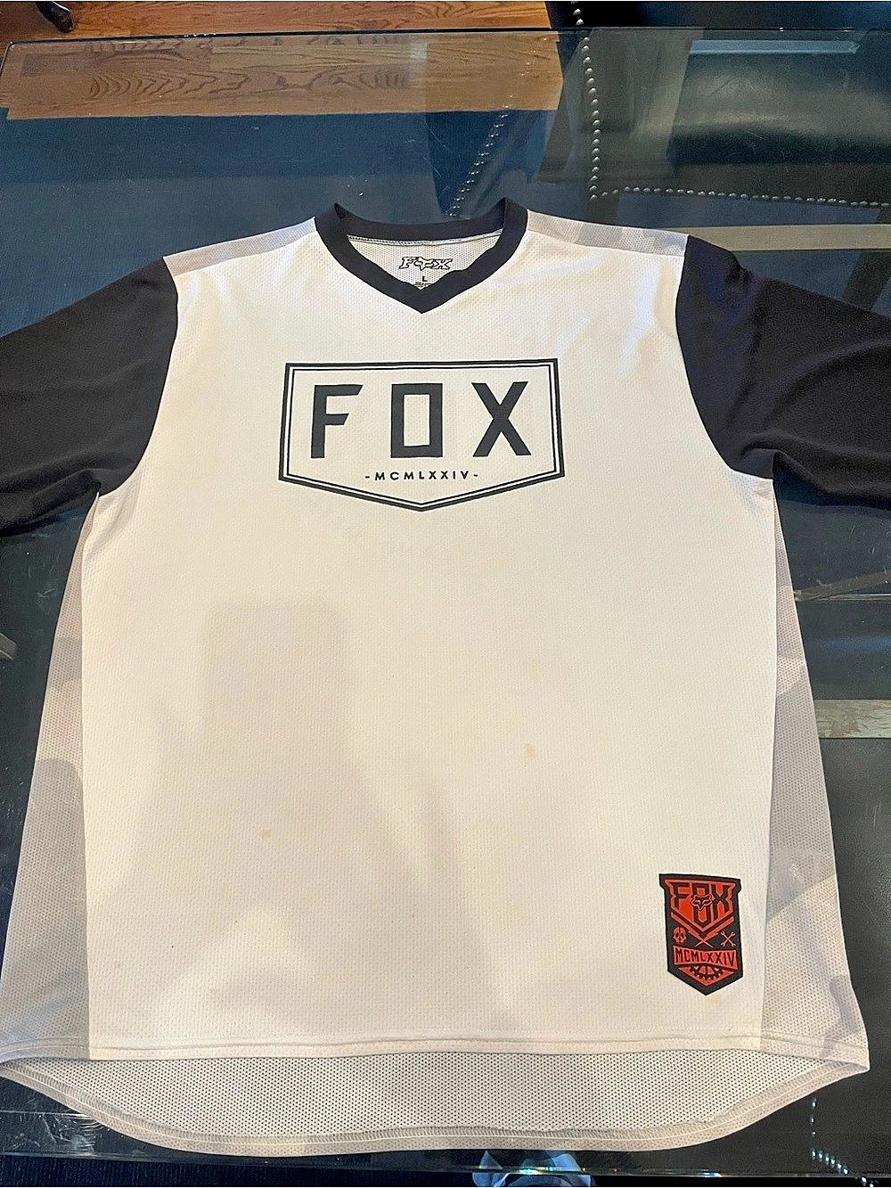 Fox Men's Camo Jersey in White & Black Like New